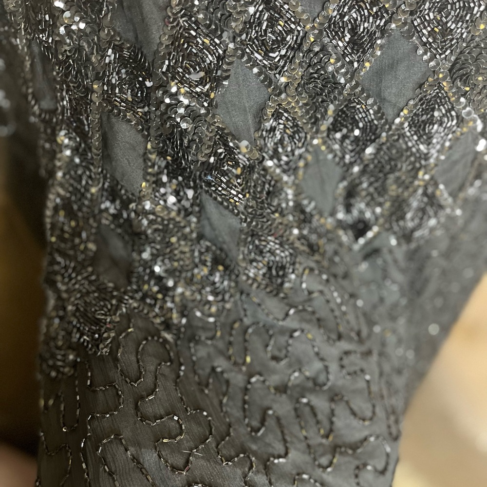 Vintage Laurence Kazar New York Beaded Sequin Formal  blouse